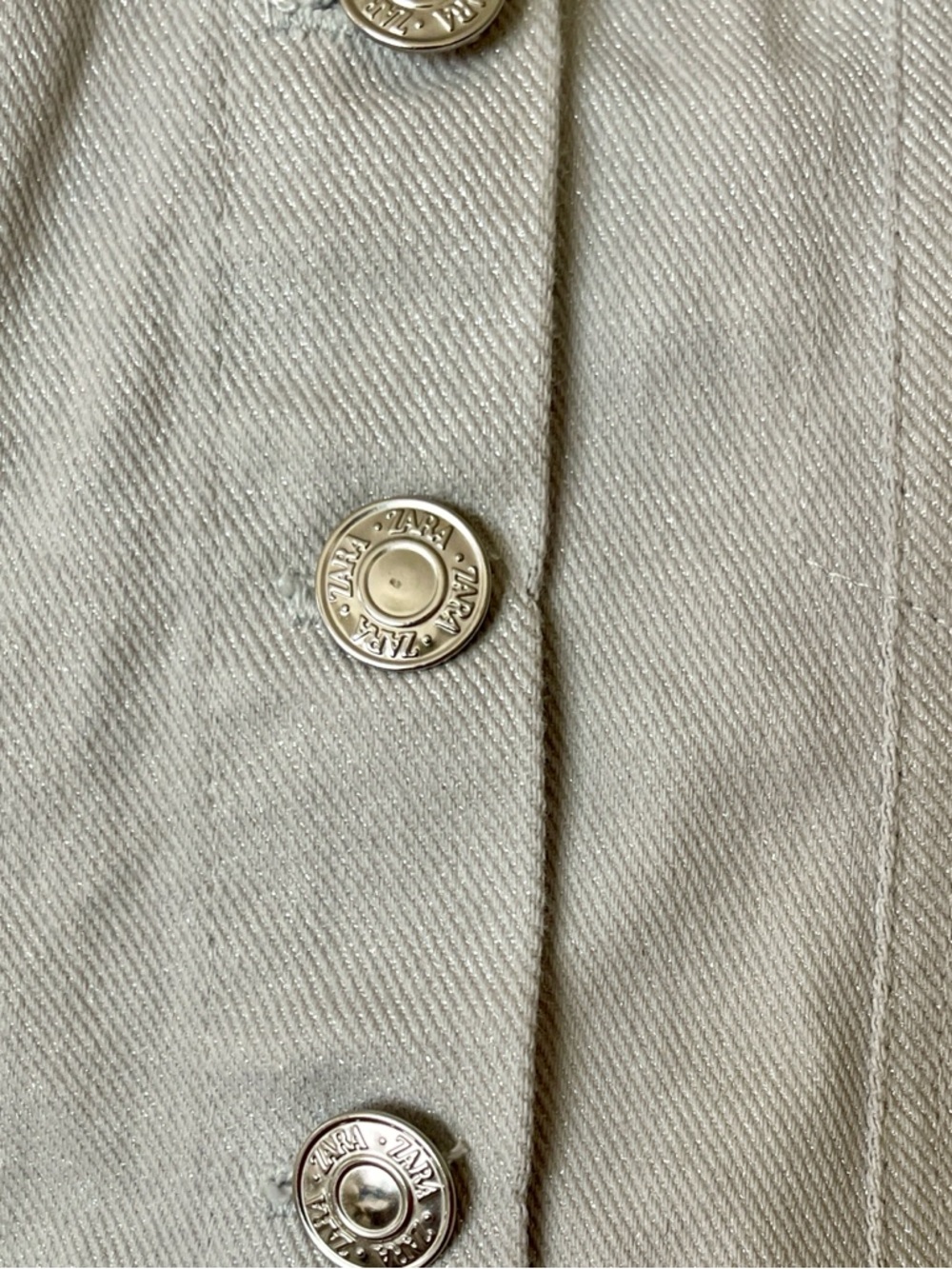 Zara Light Gray Strapless Button-Front Bustier - image 7